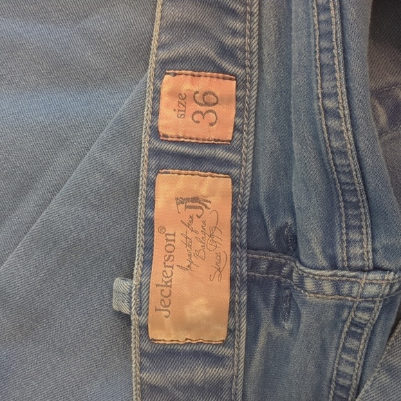 Jeckerson authentic slim fit unique patched denim pants Y2K size 36 - Picture 11 of 13